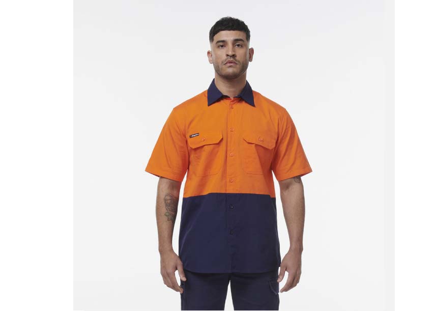 KingGee K54008 Workcool Vented Spliced Short Sleeve Shirt