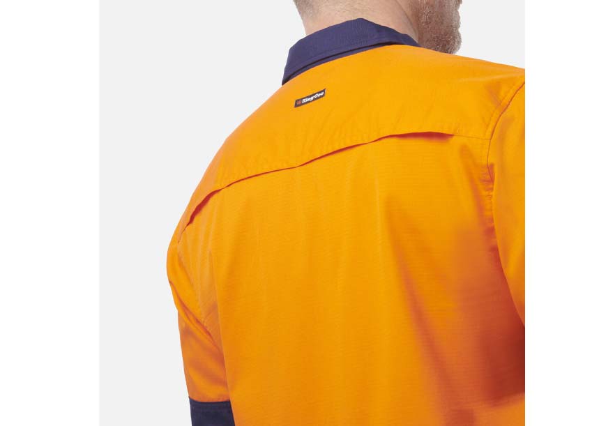 K54912 Spliced Shirt Long Sleeve ORANGE NAVY 5
