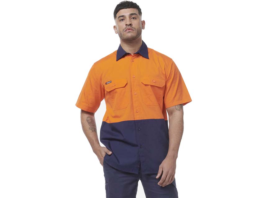 KingGee K54008 Orange Navy2