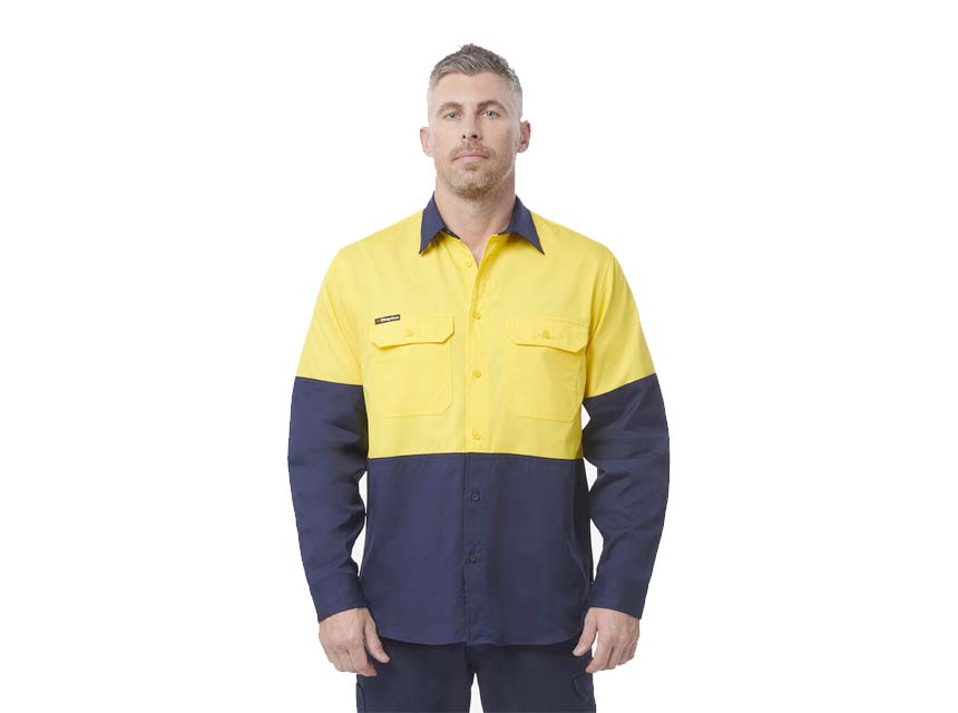 K54912 KingGee Hi Vis without tape Workwear Long Sleeve Shirt