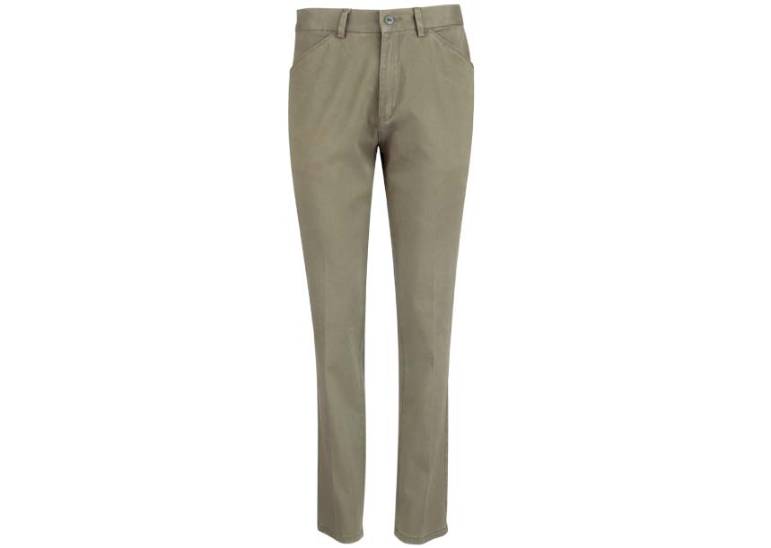 M9390 LADIES Boston Chino Olive Front