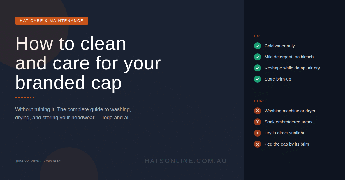 How to Clean and Care for Your Branded Cap (Without Ruining It)