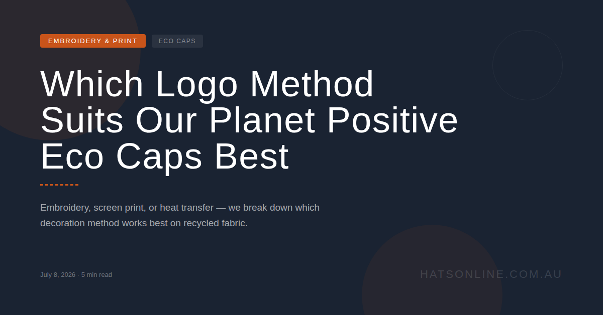 Which Logo Method Suits Our Planet Positive Eco Caps Best