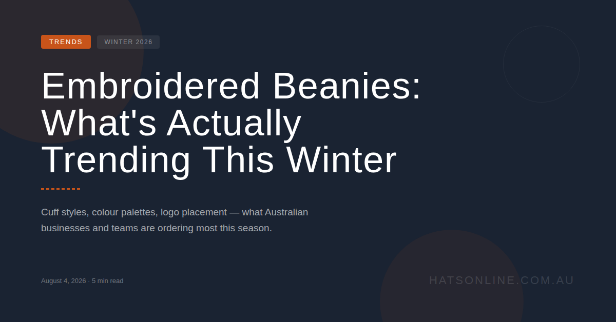 Embroidered Beanies: What’s Actually Trending This Winter