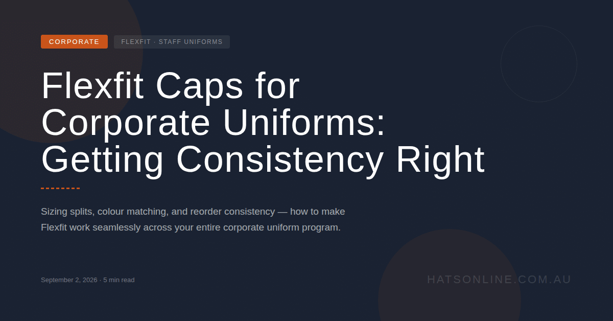 Flexfit Caps for Corporate Uniforms: Getting Consistency Right