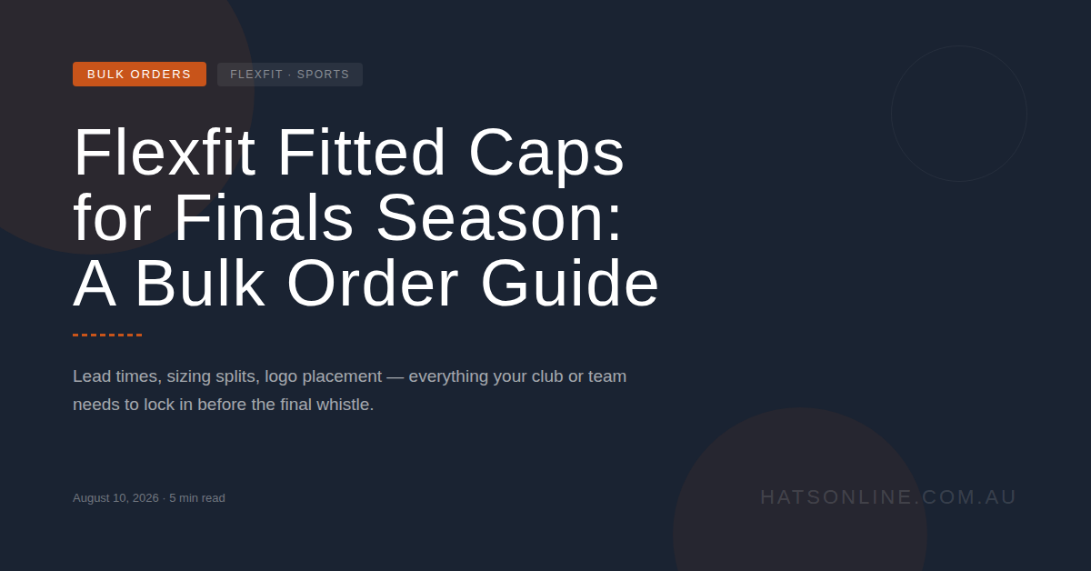 Flexfit Fitted Caps for Finals Season: A Bulk Order Guide