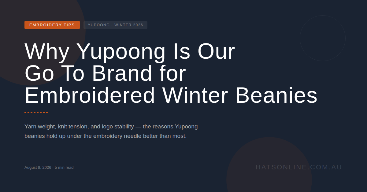 Why Yupoong Is Our Go To Brand for Embroidered Winter Beanies