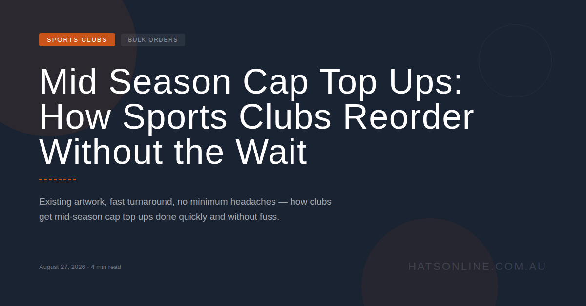 Mid Season Cap Top Ups: How Sports Clubs Reorder Without the Wait